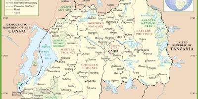 Le Rwanda l'emplacement de carte