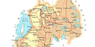 Carte du Rwanda route