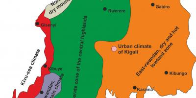 Carte du Rwanda climat