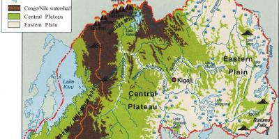 Carte géographique du Rwanda